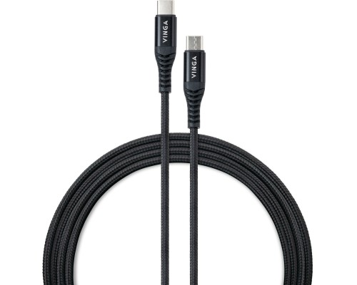 Дата кабель USB-C to USB-C 1.0m 60W Nylon Vinga (VCDCCCM331)