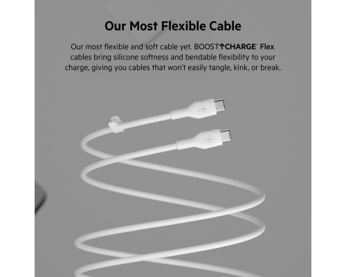 Дата кабель USB-С to USB-C 2.0m white Belkin (CAB009BT2MWH)
