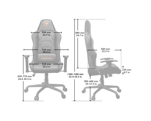 Крісло ігрове Cougar Armor AIR Black