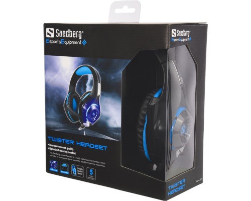 Навушники Sandberg Twister Headset Led Black (125-79)