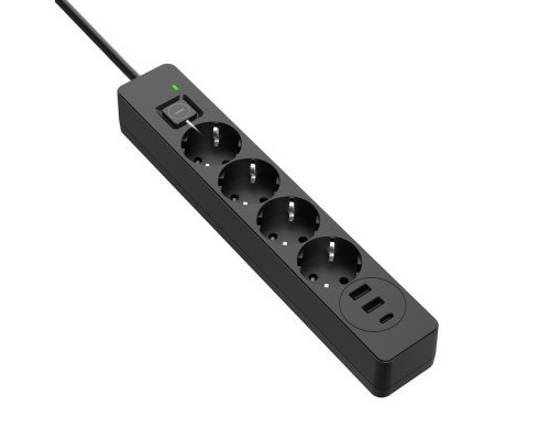 Мережевий фільтр живлення ColorWay CW-CHE435PDB, 4 розетки/3USB 5M (CW-CHE435PDB)