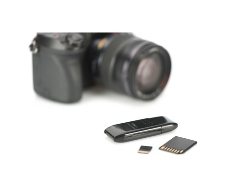 Зчитувач флеш-карт Digitus USB 2.0 SD/MicroSD (DA-70310-3)