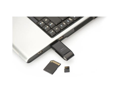 Зчитувач флеш-карт Digitus USB 2.0 SD/MicroSD (DA-70310-3)