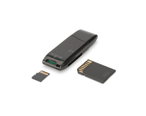 Зчитувач флеш-карт Digitus USB 2.0 SD/MicroSD (DA-70310-3)