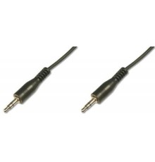 Кабель мультимедійний Jack 3.5mm M/Jack 3.5mm M 1.5m Digitus (AK-510100-015-S)