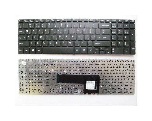 Клавіатура ноутбука Sony SVF15 (Fit 15 Series) черная без рамки UA (A43797)