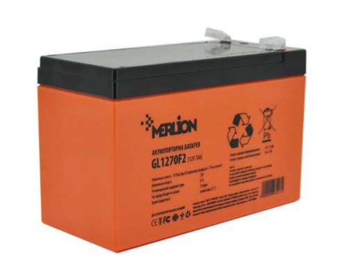 Батарея до ДБЖ Merlion 12V-7Ah GEL (GL1270F2 GEL)