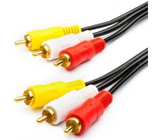 Кабель мультимедійний 3RCA to 3RCA 0.8m Atcom (10808)