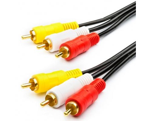 Кабель мультимедійний 3RCA to 3RCA 0.8m Atcom (10808)