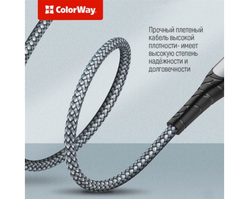 Дата кабель USB-C to Lightning 1.0m ColorWay (CW-CBPDCL033-GR)