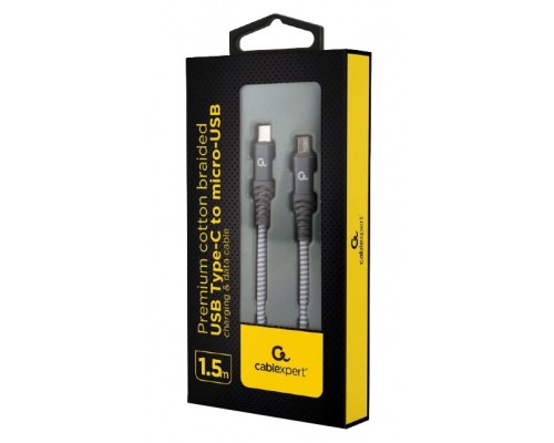 Дата кабель USB 2.0 Micro USB to USB-C 1.5m Cablexpert (CC-USB2B-CMMBM-1.5M)