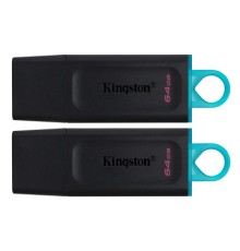 USB флеш накопичувач Kingston 2x64GB DT Exodia Black+Blue USB 3.2 (DTX/64GB-2P)