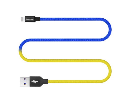 Дата кабель USB 2.0 AM to Lightning 1.0m National ColorWay (CW-CBUL052-BLY)