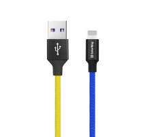 Дата кабель USB 2.0 AM to Lightning 1.0m National ColorWay (CW-CBUL052-BLY)