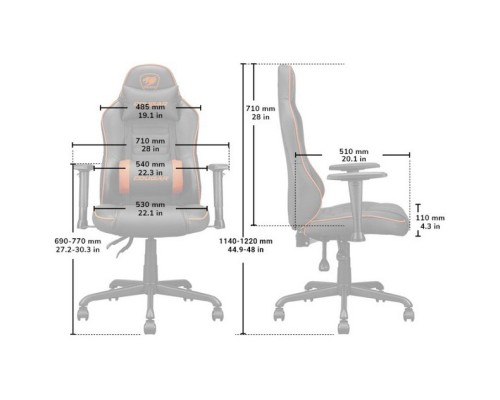 Крісло ігрове Cougar Fusion S Black