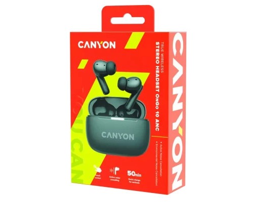 Навушники Canyon TWS-10 OnGo ANC ENC Black (CNS-TWS10BK)