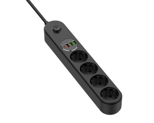 Мережевий фільтр живлення ColorWay CW-CHE44PDB, 4 розетки/4USB 2M (CW-CHE44PDB)