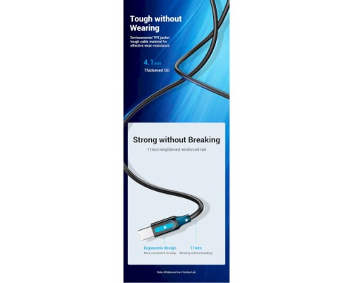 Кабель для принтера USB 2.0 USB-C/BM 2.0m 2.4А 480Mbps Vention (CQUBH)