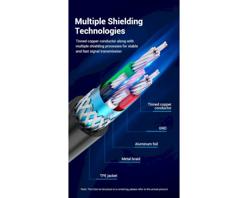 Кабель для принтера USB 2.0 USB-C/BM 2.0m 2.4А 480Mbps Vention (CQUBH)