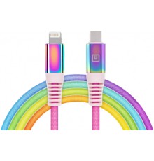 Дата кабель USB-C to Lightning 1.0m MFI Rainbow REAL-EL (EL123500054)