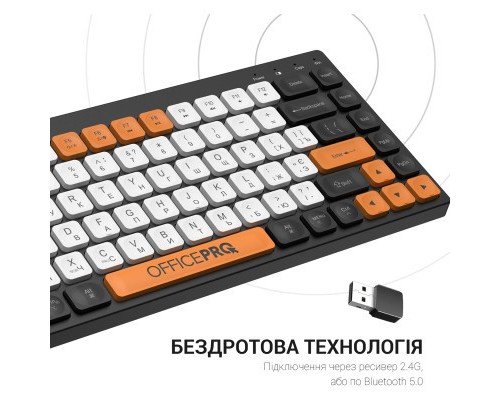 Клавіатура OfficePro SK955B Wireless/Bluetooth Black (SK955B)