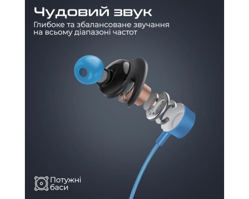 Навушники Promate Blend Blue (blend.blue)