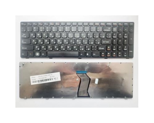 Клавіатура ноутбука Lenovo IdeaPad G570/G770/Z560 Series черная с черной рамкой RU (A43392)