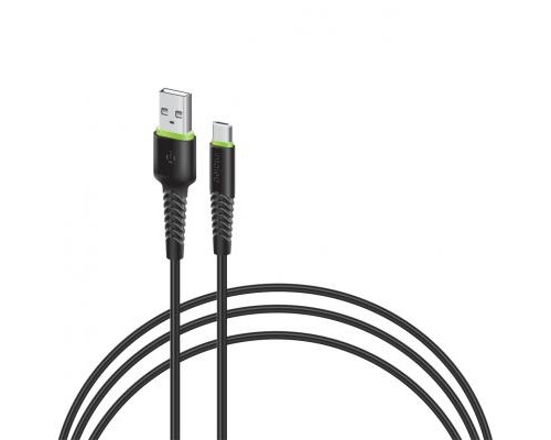 Дата кабель USB 2.0 AM to Type-C 0.2m CBFLEXT0 black Intaleo (1283126487446)