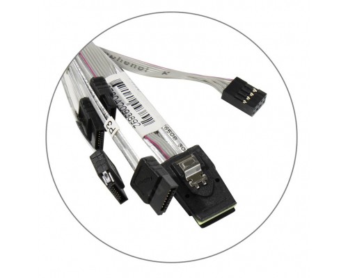Кабель для передачі даних MiniSAS SFF-8087 to 4xSATA 76/66/54/45 cm Supermicro (CBL-0343L-01)