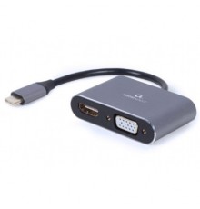 Перехідник USB-C to HDMI/VGA, 4К 30Hz Cablexpert (A-USB3C-HDMIVGA-01)