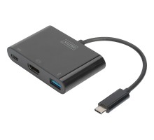 Перехідник USB-C to HDMA 2xUSB Digitus (DA-70855)