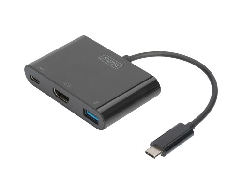Перехідник USB-C to HDMA 2xUSB Digitus (DA-70855)