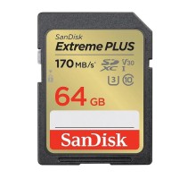 Карта пам'яті SanDisk 64GB SD class 10 UHS-I Extreme PLUS (SDSDXW2-064G-GNCIN)