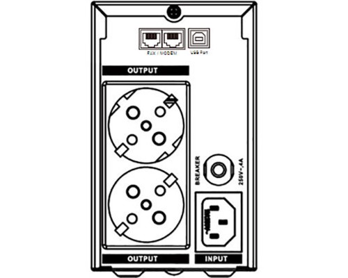 Пристрій безперебійного живлення Marsriva MR-UF800L 480W LCD (MR-UF800L)