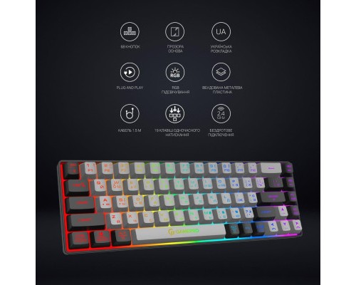 Клавіатура GamePro GK935 Wireless LED Black (GK935)