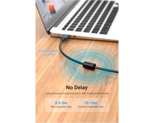 Кабель для принтера USB 2.0 AM/BM 1.5m 480Mbps PVC black Vention (COQBG)