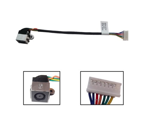 Роз'єм живлення ноутбука з кабелем для Dell PJ541 (7.4mm x 5.0mm + center pin), 8(7)- Универсальный (A49059)