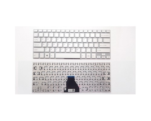 Клавіатура ноутбука Sony SVF14E (Fit 14E Series) серебро без рамки UA (A43794)