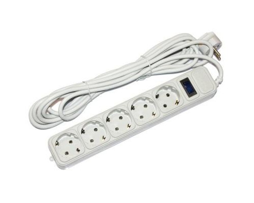 Мережевий фільтр живлення Merlion 5 розеток, 4.5 м (G545)