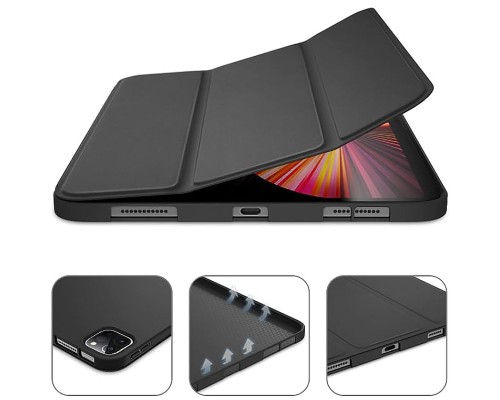 Чохол до планшета BeCover Tri Fold Soft TPU Silicone Apple iPad Pro 12.9 2020/2021/2022 Black (709712)