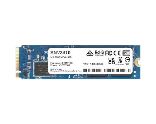 Накопичувач SSD для сервера Synology Накопичувач SSD Synology M.2 800GB PCIe 3.0 2280 (SNV3410-800G)