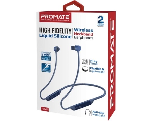 Навушники Promate Civil Blue (civil.blue)