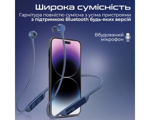 Навушники Promate Civil Blue (civil.blue)