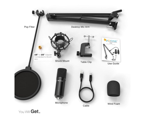 Мікрофон Fifine T730 USB Black (T730)