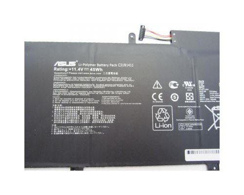 Акумулятор до ноутбука ASUS UX305FA C31N1411, 3830mAh (45Wh), 6cell, 11.4V, Li-ion (A47183)