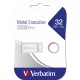 USB флеш накопичувач Verbatim 32GB Metal Executive Silver USB 2.0 (98749)