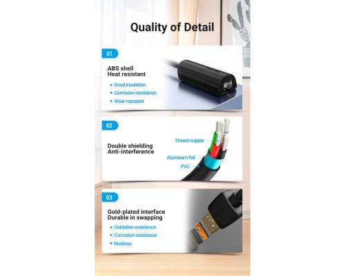 Перехідник USB 2.0 to Ethernet RJ45 100Mb Vention (CEGBB)