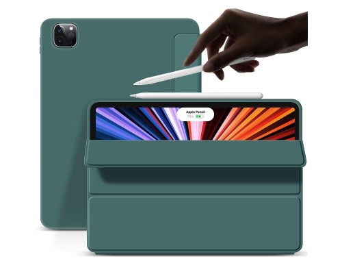 Чохол до планшета BeCover Tri Fold Soft TPU Silicone Apple iPad Pro 12.9 2020/2021/2022 Dark Green (709713)