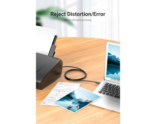 Кабель для принтера USB 2.0 AM/BM 3.0m 480Mbps PVC black Vention (COQBI)