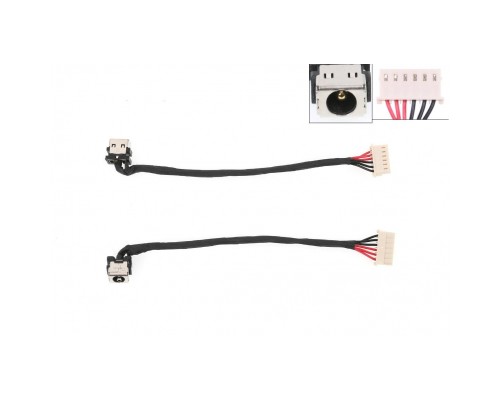 Роз'єм живлення ноутбука з кабелем ASUS PJ1059 (5.5mm x 2.5mm), 6-pin, 14 см (A49113)